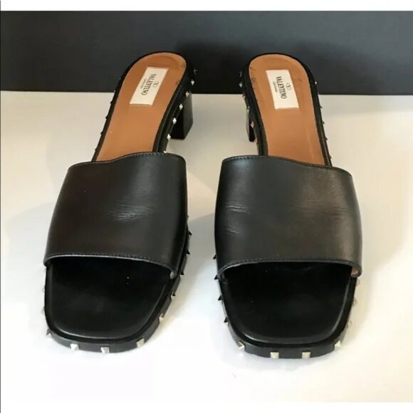 Authentic Valentino Soul Rockstud block heel leather sandals. Size EU 40.5 - Picture 3 of 8